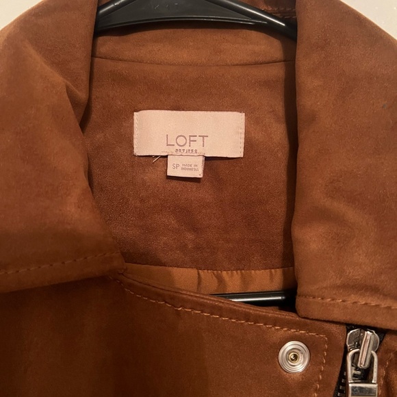 LOFT Brown Suede Moto Jacket - Picture 3 of 7